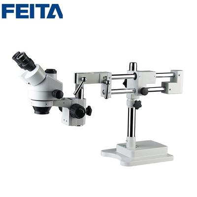 FTSM-45T1 New  Optical Instrument LED Illumination Stereo Zoom Eyepiece Microscope with Long Stand