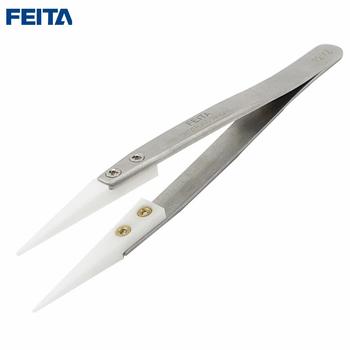 72MZ Heat Resistant Stainless Steel Ceramic Tweezers for E-Cigarettes